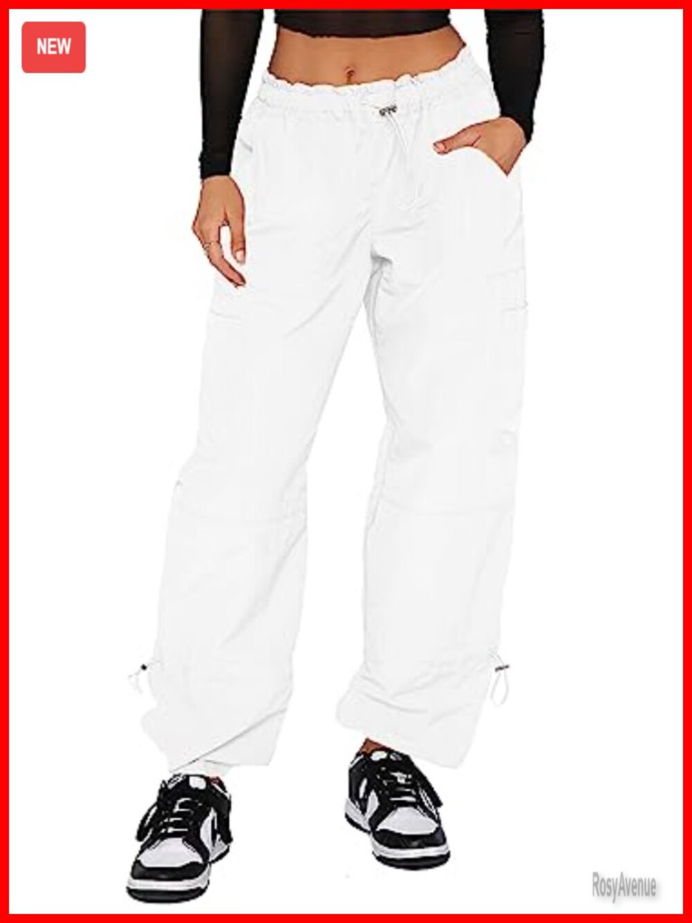 Baggy Cargo Pants Women Parachute Pants Y2K Rave Festival Hiking Camping